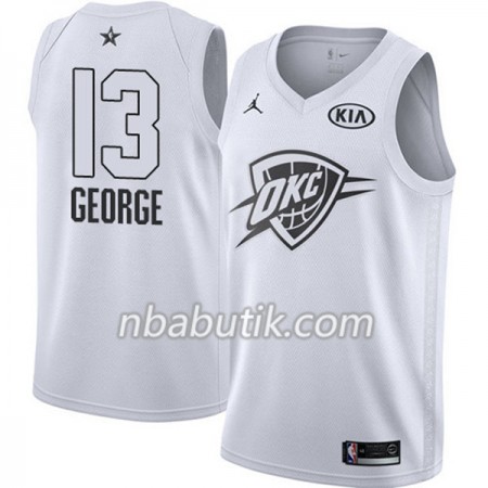 NBA Mænd Trøje Oklahoma City Thunder Paul George 13 2018 All Star Jordan Brand Hvid Swingman NBA Mænd Trøje Oklahoma City Thunder Paul George 13 2018 All Star Jordan Brand Hvid Swingman